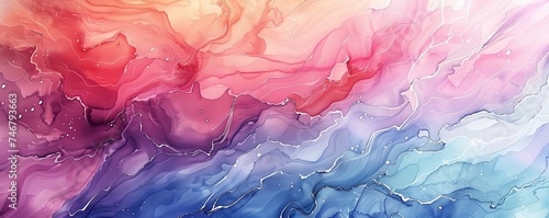 Watercolor abstract with marble effect, fluid art designs, and soft pastel gradients.