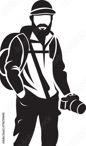 ShutterSketch Photographers Line Art Icon in Black CaptureCraft Vector Graphic of Photographers Iconic Art