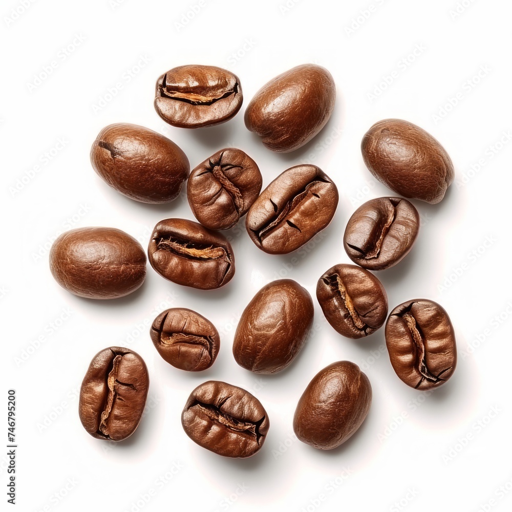 Hyper-Realistic Roasted Coffee Beans Close-Up Generative AI Hyper-Realistic Roasted Coffee Beans Close-Up Generative AI
