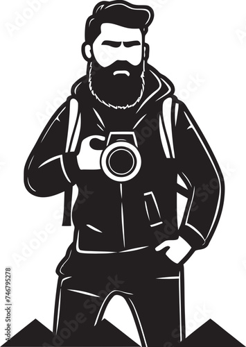 Wallpaper Mural PicturePerfect Iconic Black Logo of Photographers Art SnapCraft Sleek Thick Line Art Photographer Emblem Torontodigital.ca