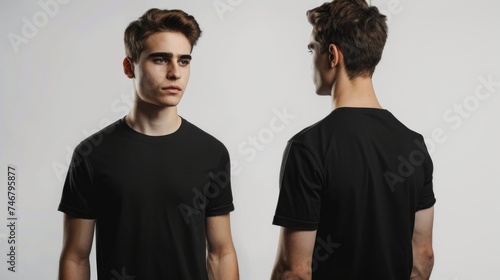 Modern Male T-Shirt Design Mockup Generative AI