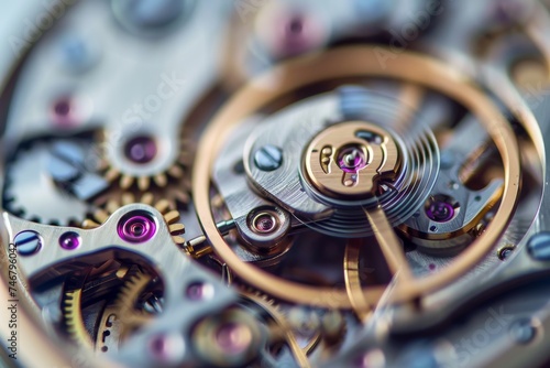 Wallpaper Mural Close-up of the intricate gears and mechanisms inside a sophisticated watch. Torontodigital.ca