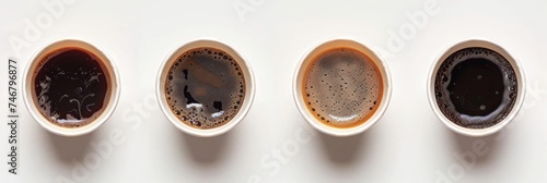 Coffee to Go: A Set of Black Paper Cups Generative AI
