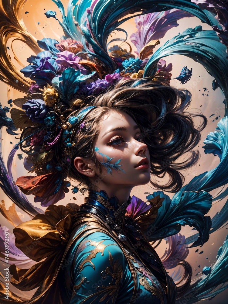art concept. image of a girl. poster art concept. image of a girl. poster