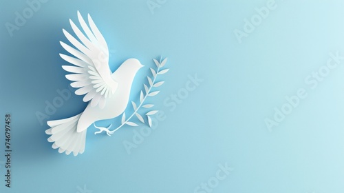 Flying Dove of Freedom for International Day of Peace Generative AI