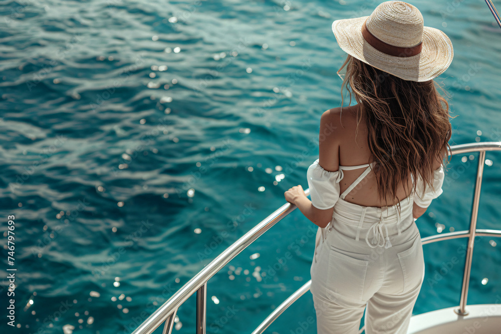 Nautical Elegance Womans Yacht Outfit for a Day at Sea - Sailing in Style