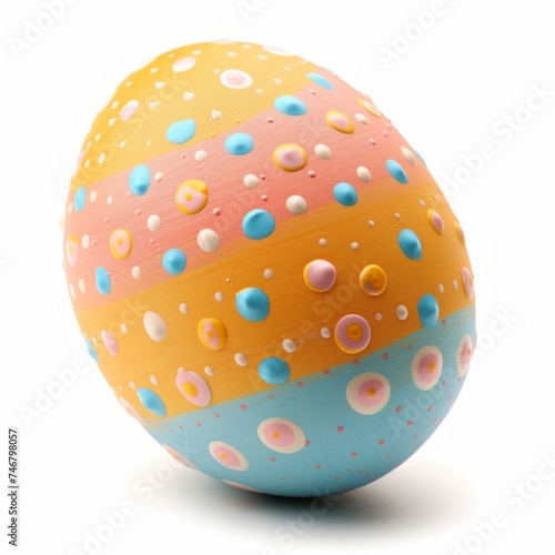 Easter egg close up isolated