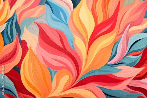 Vibrant abstract spring background with blooming flowers - seasonal design concept for marketing