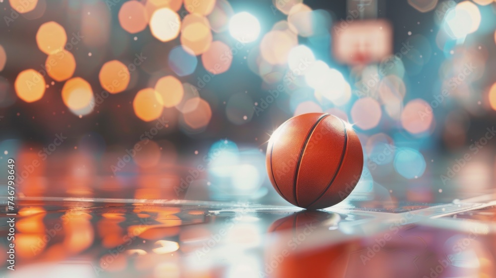basketball ball on a basketball court basketball ball on a basketball court