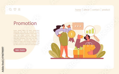 Advertising and Marketing campaign. Showcasing rewards and data analysis for effective promotions.