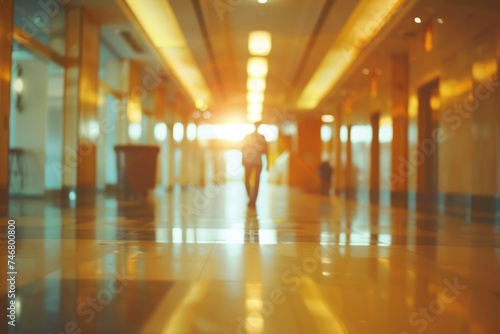 blurred business office floor background
