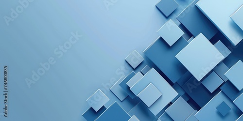 blue squares background for technology abstract business concept