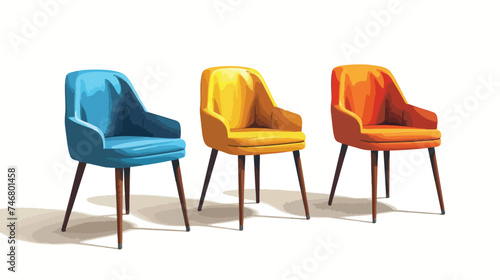 chairs isolated background illustration vector