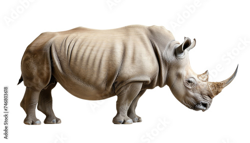 A rhino isolated on transparent background.