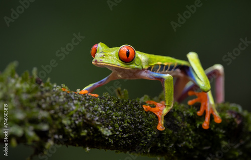 Red-eyed tree frog in the rainforest of Costa Rica  © Harry Collins