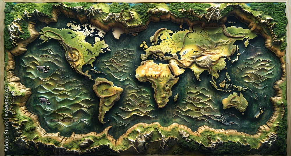 Obraz premium 3D world map illustration
