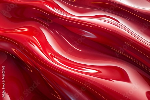 abstract red background with some smooth lines in it. Generative AI