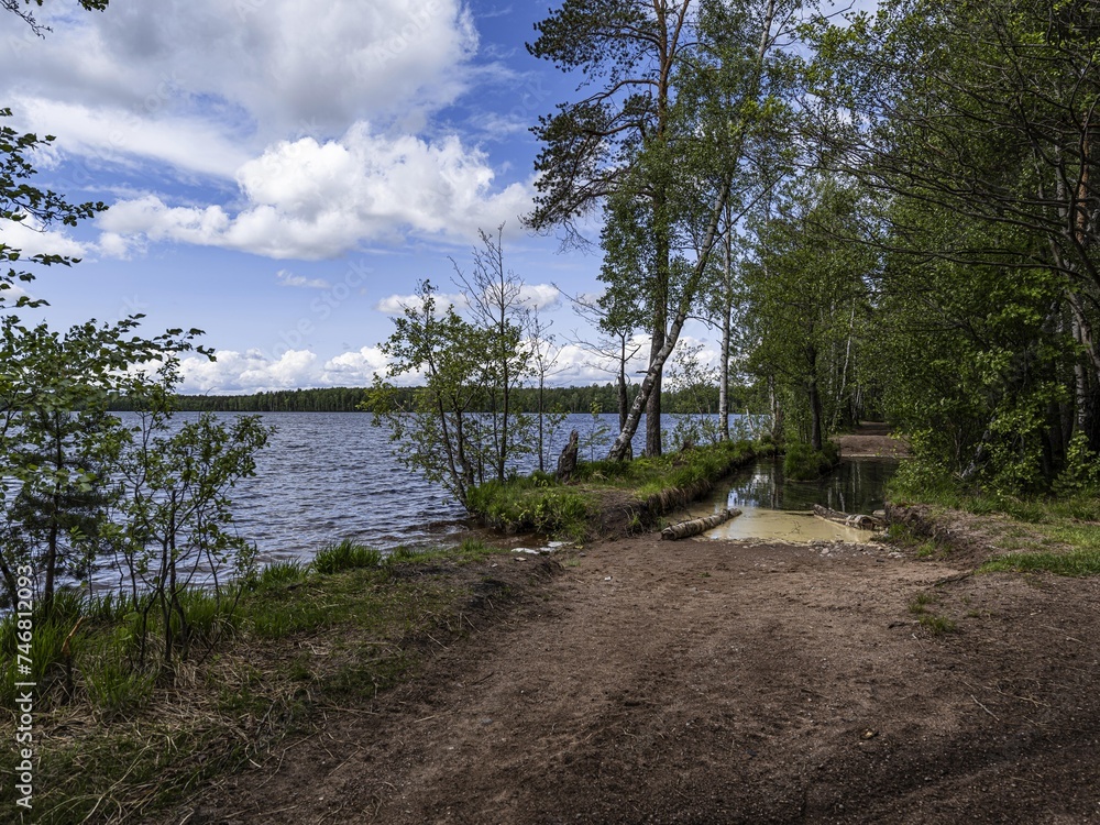 Beautiful landscape on the Vsevolozhsk Lakes, in the Leningrad region in North-West Russia Beautiful landscape on the Vsevolozhsk Lakes, in the Leningrad region in North-West Russia