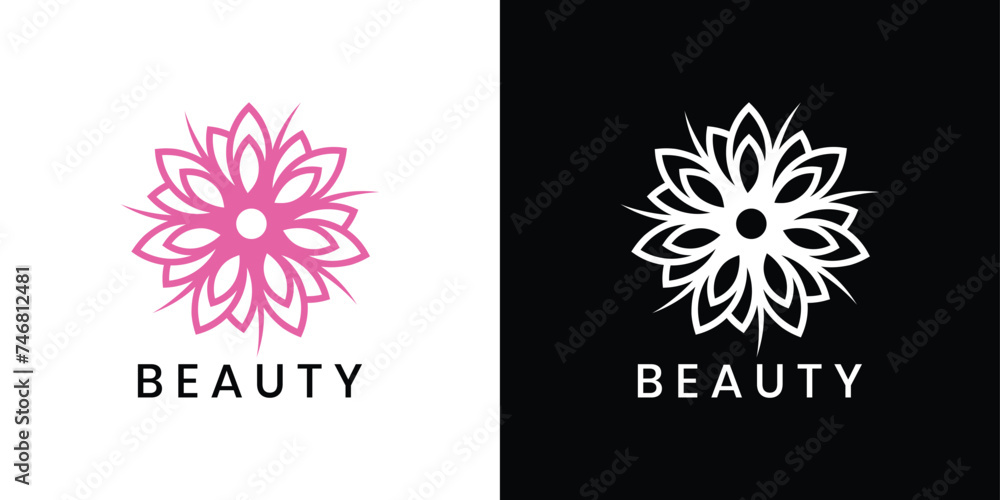 Luxury flower logo design concept .Templet flower logo icon Luxury flower logo design concept .Templet flower logo icon