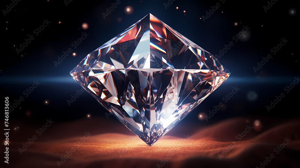 Diamonds, precious gemstones on soft light background Diamonds, precious gemstones on soft light background