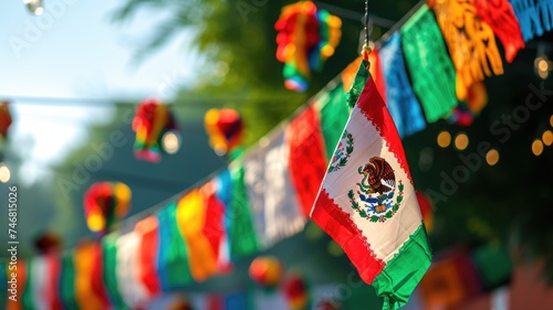 the Mexican flag and Cinco de Mayo decorations, symbolizing national pride photo
