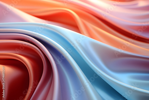 Sleek digital waves in a fluid gradient of purple, blue, and orange hues
