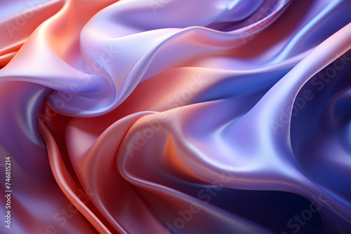 Sleek digital waves in a fluid gradient of purple, blue, and orange hues