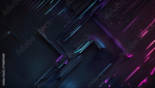 dark abstract neon lights gaming background wallpaper