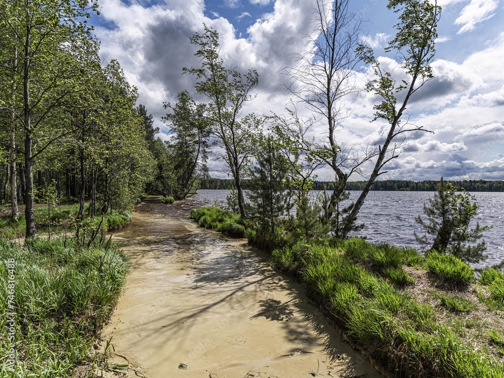 Beautiful landscape on the Vsevolozhsk Lakes, in the Leningrad region in North-West Russia Beautiful landscape on the Vsevolozhsk Lakes, in the Leningrad region in North-West Russia