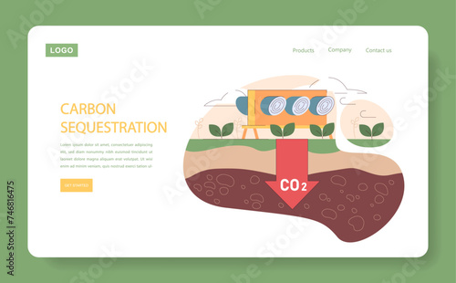 Carbon Sequestration concept.