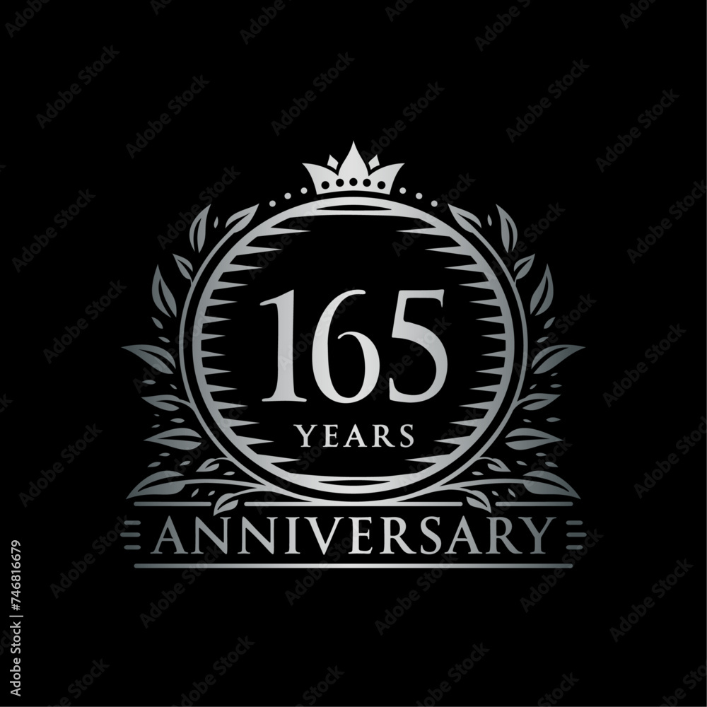165 years celebrating anniversary design template. 165th anniversary logo. Vector and illustration. 165 years celebrating anniversary design template. 165th anniversary logo. Vector and illustration.