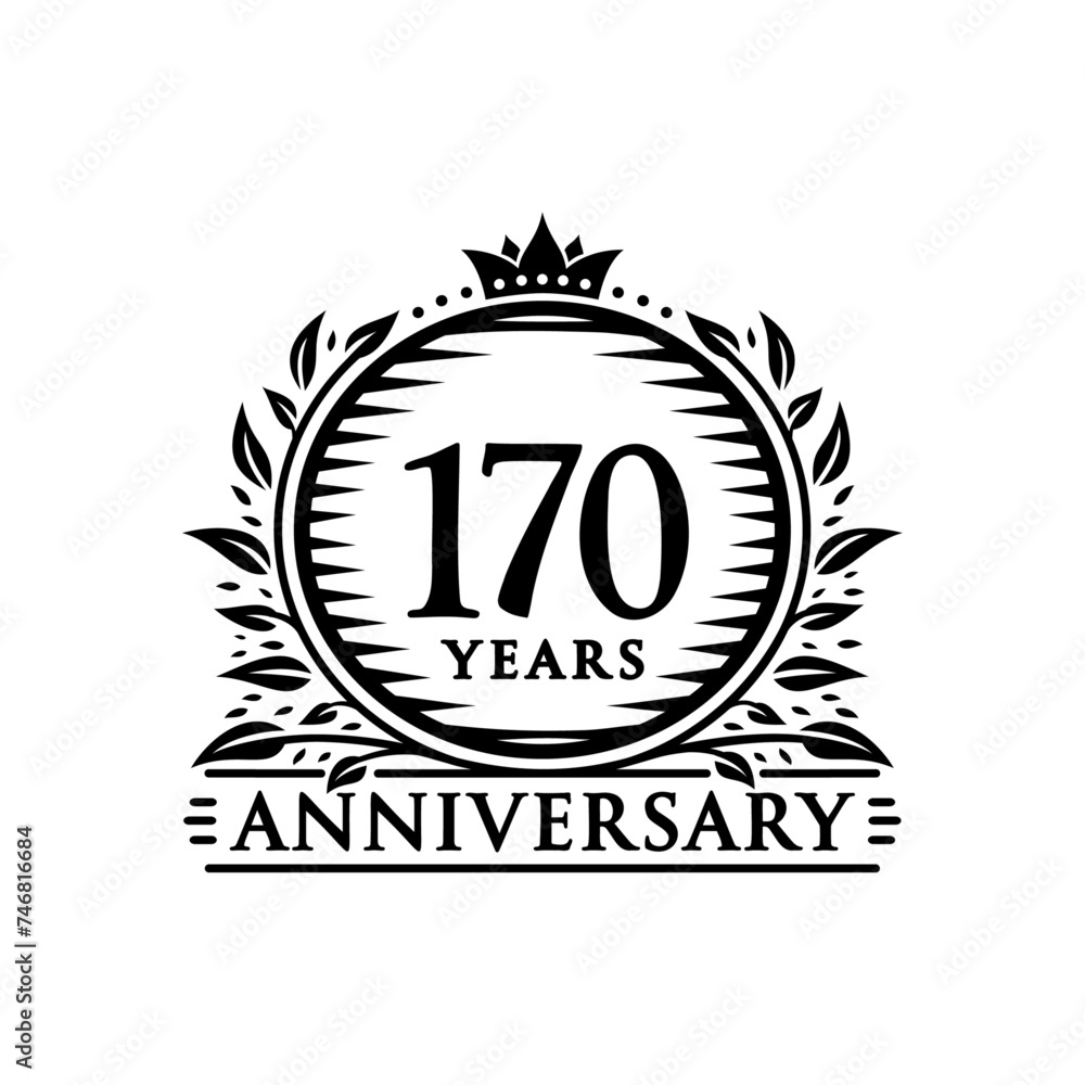 170 years celebrating anniversary design template. 170th anniversary logo. Vector and illustration. 170 years celebrating anniversary design template. 170th anniversary logo. Vector and illustration.