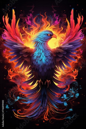 A wise phoenix imparting ancient wisdom