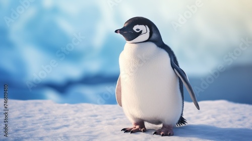 close up of a penguin ai generative 