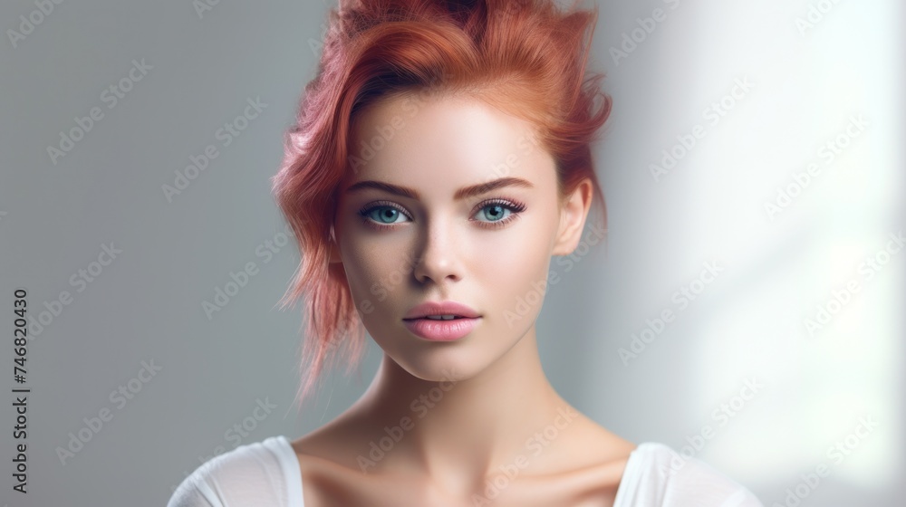 Woman with red hair Ai Generative Ai Generative Woman with red hair Ai Generative Ai Generative