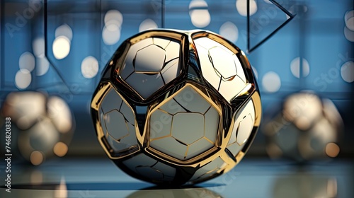 trophy in the form of a soccer ball
