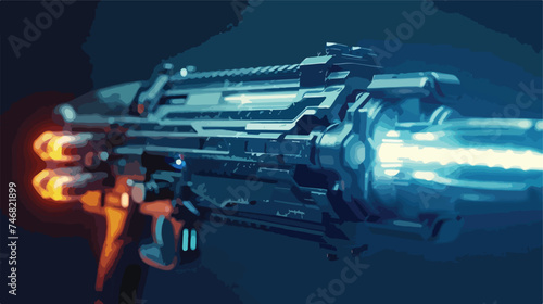 Science fiction futuristic military assault laser guns photo