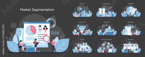 Detailed visual guide to categorizing audiences by demographics and behavior