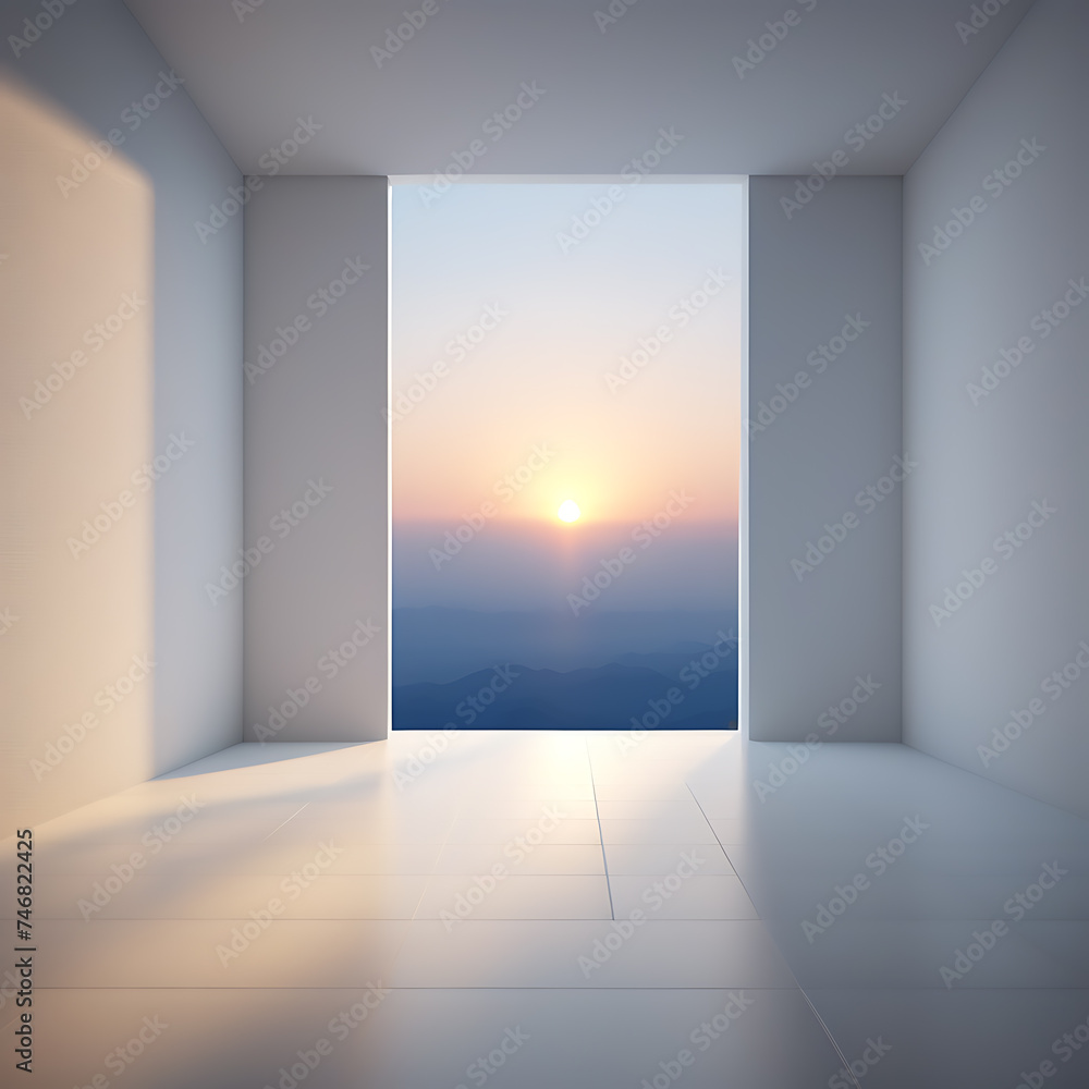 empty room with a window empty room with a window