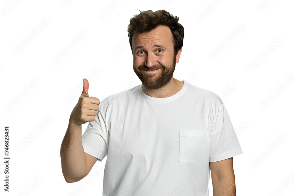 Fototapeta premium Close up of a happy caucasian man. Okay hand gesture