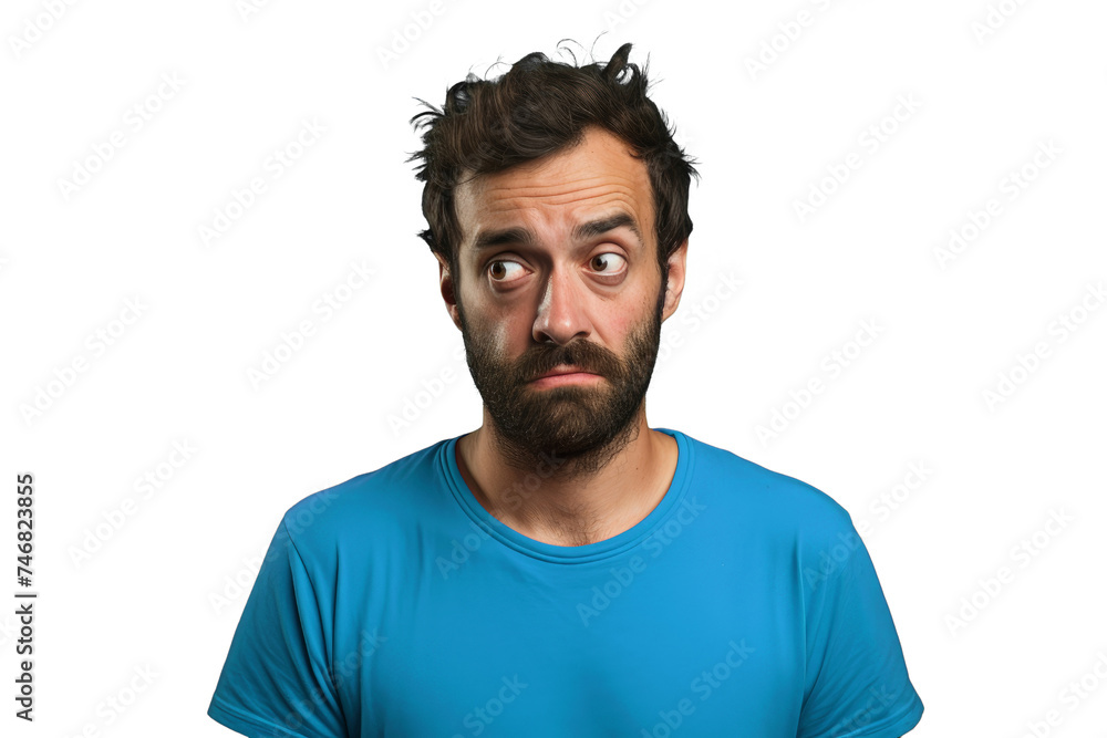 Close up of a worried caucasian man Close up of a worried caucasian man