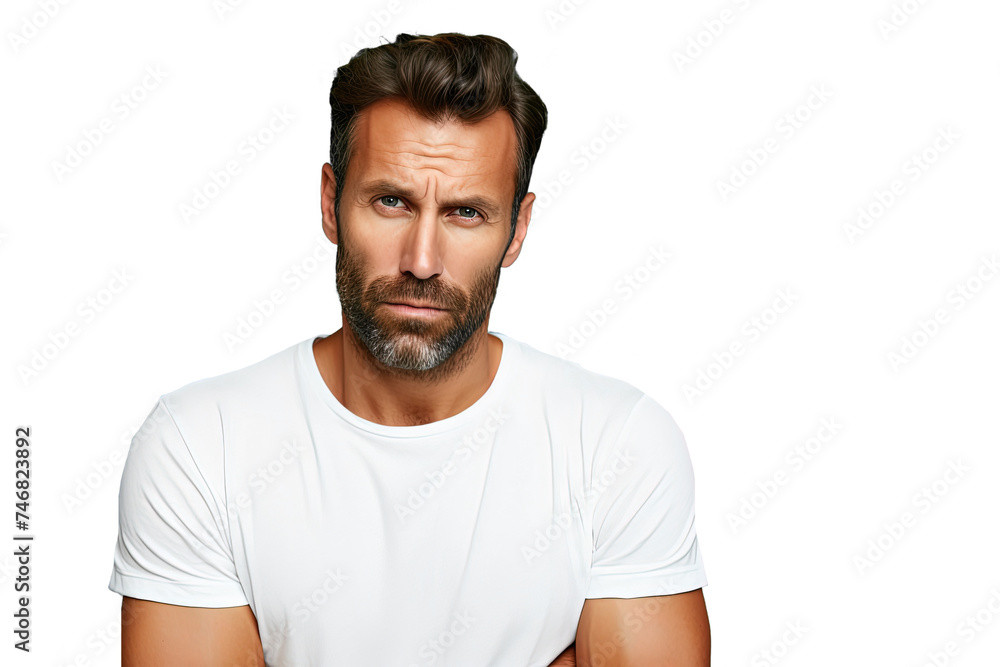 Close up of a worried caucasian man Close up of a worried caucasian man