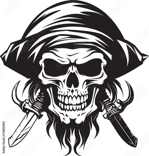 Skull and Dagger Badge Buccaneers Legacy Insignia Pirates Legacy Crest Jolly Roger with Blade