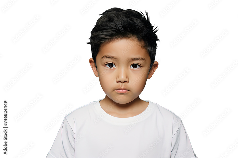 Close up of an angry chinese kid Close up of an angry chinese kid