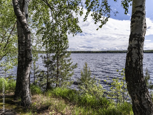 Beautiful landscape on the Vsevolozhsk Lakes, in the Leningrad region in North-West Russia