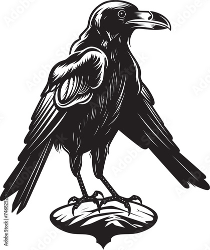 Sinister Ravens Domain Vector Logo Concept Ravens Reverie Vector Skull Art