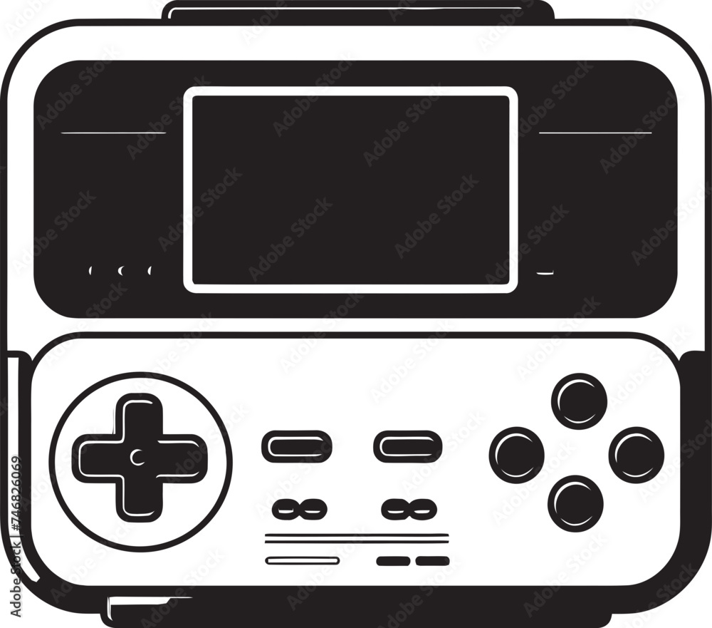 Iconic Retro Gaming Logo Portable Vector Graphics Retro Resurgence Icon Classic Console Emblem Iconic Retro Gaming Logo Portable Vector Graphics Retro Resurgence Icon Classic Console Emblem