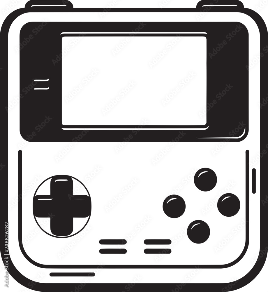 Old School Game Companion Symbol Portable Console Vector Art Vintage Gaming on the Go Icon Retro Vector Logo Old School Game Companion Symbol Portable Console Vector Art Vintage Gaming on the Go Icon Retro Vector Logo