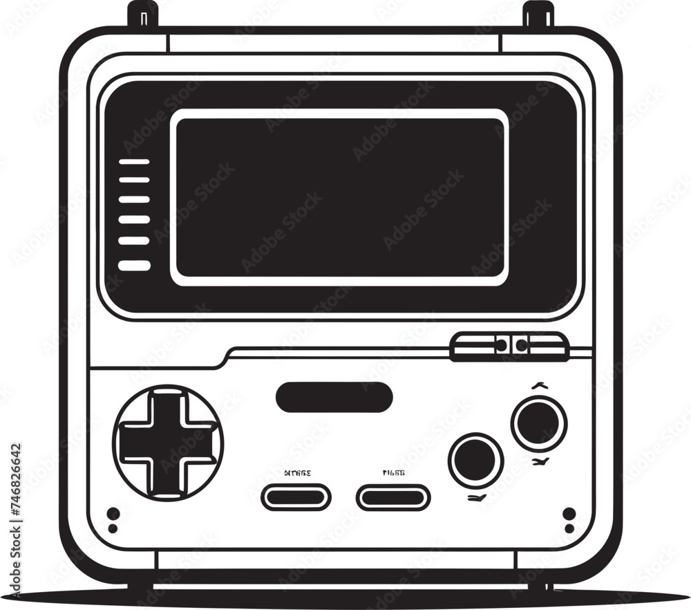 Old School Pocket Arcade Logo Retro Vector Graphic 80s Retro Game Companion Icon Portable Console Vector Art Old School Pocket Arcade Logo Retro Vector Graphic 80s Retro Game Companion Icon Portable Console Vector Art