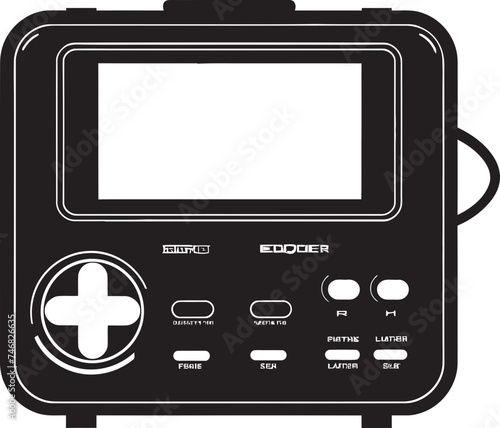 Antique Portable Arcade Logo Retro Vector Design Retro Pocket Game Console Icon Portable Vector Graphic
